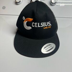 Celsius Black Snapback Hat
